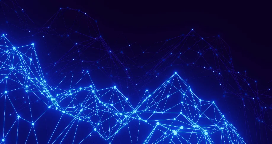 Abstract network of connected points